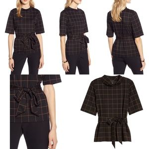 Halogen Tie Waist Top Size L